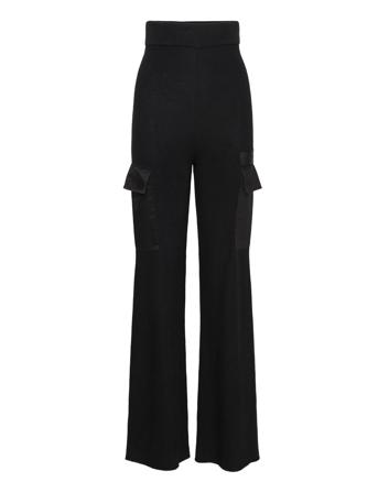 Knit W. Nylon Straight Pants Black REMAIN Birger Christensen