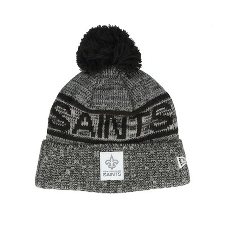 New Era - Negro pom Beanie - New Orleans Saints NFL 25 Sideline Cold Weather Sport Knit Black/Grey Pom @ Hatstore