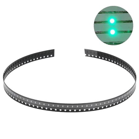 Høykvalitets 100 stk (0603-serie) SMD LED Emerald Green