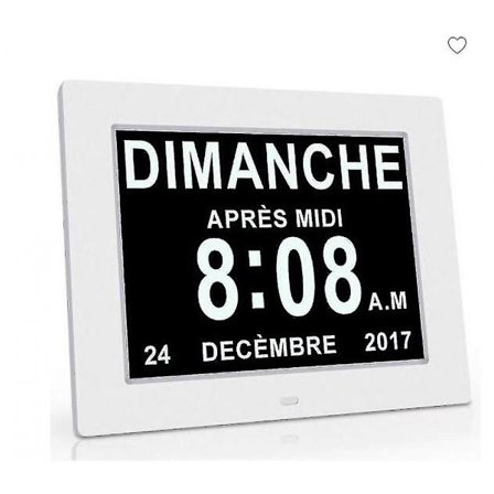Clock Calendar With Date Day Time Large Auto Dimming Alarm For Seniors - Alzheimer's And Children