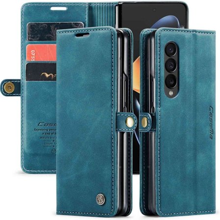 CaseMe Samsung Galaxy Z Fold4 Vintage Etui - Blå