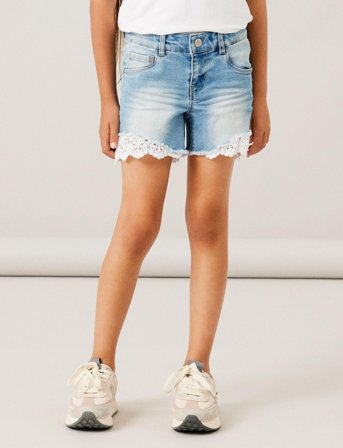 name it Nkfsalli Slim Dnm Shorts 5372-Ha Noos - Blue - 128