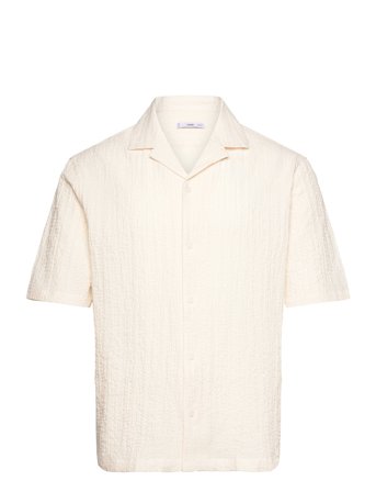 Mango | Seersucker Shirt With Bowling Collar | S