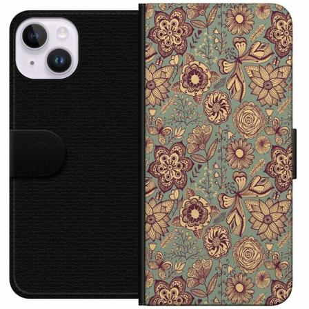 Apple Iphone 14 Plånboksfodral Vintage Flowers