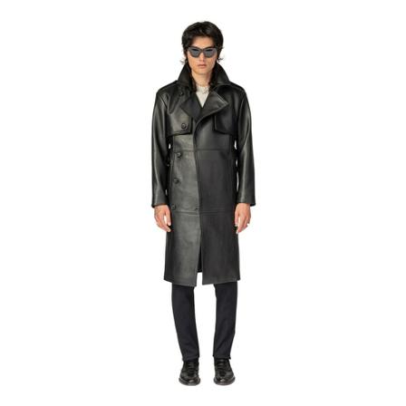 Han Kjøbenhavn, Slim Trench Coat Zwart, Heren, Maat:L