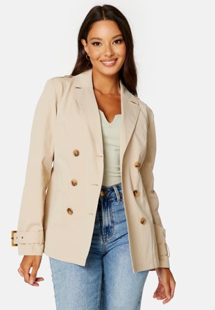 Chiara Forthi Cendra Short Trench Coat Cream Klær
