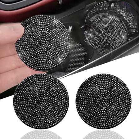 2 stk Bling Bilkoppholder-Kork, 2,75 tommer Antislipp Støtdempende Universal Mote Kjøretøy Bil-Korker Innsats