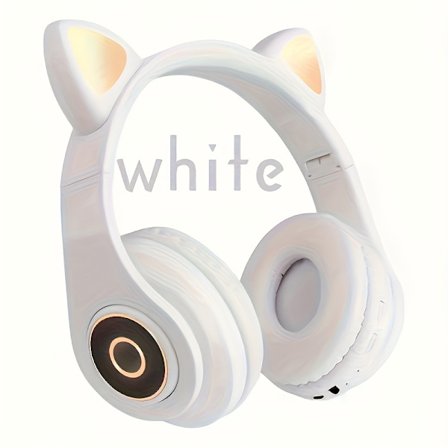 Over-Ear Gaming Hovedtelefoner med Trådløs, 5.0 Lyd, Langtidsholdbart Batteri, USB-C Opladning og In-Ear Komfort til Sport & Træning - Pink, Trådløs