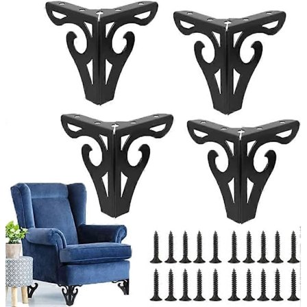 4 kpl Huonekalujen Sohvan Jalat, Sohvan Jalat, Modernit Sohvan Jalat, TV-tason Jalat, Sängynjalat, Kaappiin, Sohvaan, Pöytään(Musta)