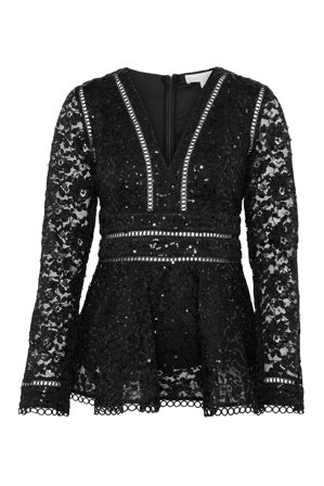 Ellie top Black lace M