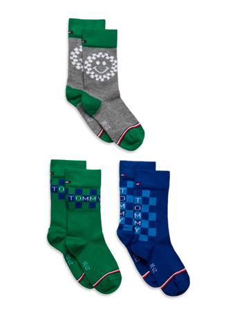 Th Kids Sock 3P Racercheck Giftbox Socks & Tights Socks Multi/mönstrad Tommy Hilfiger