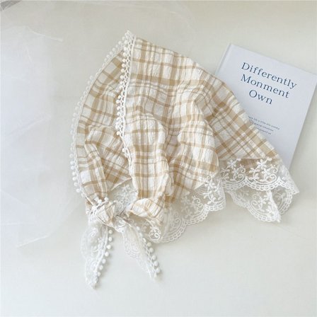 Blonde Hårtørklæde Trekant Hårbånd KHAKI