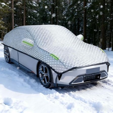 1 kpl Kestävä Ympärivuotinen Auton Suojapeite | Paksu Oxford-kangas, Suojaa Lumelta ja Kuumuudelta, Vahvistetut Saumat, Soveltuu Ulkopysäköintiin (FMY