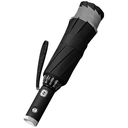 Automatisk Omvendt Paraply Invert Reflekterende Folding LED Lys Sikker Natt Vindtett For Menn Kvinner