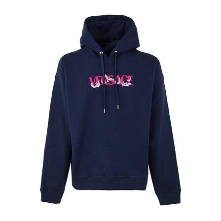 Versace, Hoodies Blauw, Heren, Maat:XL