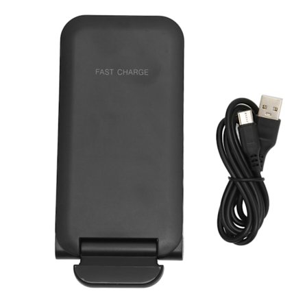 Uppgraderad Snabb Trådlös Laddare Vikbart Trådlöst Laddningsställ QI-Certifierad Trådlös Laddare Svart