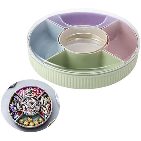 Sunrain Snack-tarjotin Dekoratiivinen Muovinen Jaettu Snack-lautanen Kulho Makeisten Pähkinöiden Säilytyslaatikko