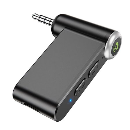 Bluetooth 5.0 Trådlös AUX Adapter 3.5mm Bil Hem Stereo Mottagare Svart