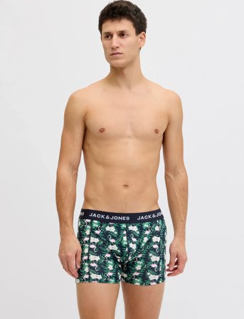 Jack & Jones Jacflamingo Flower Trunks 7 Pack - Black - M