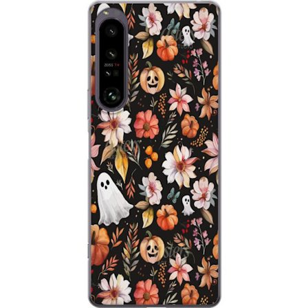 Kompatibelt Mobilskal till Sony Sony Xperia 1 IV Halloween Mönster Pumpa Spöke Maskerad