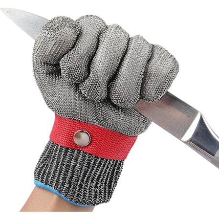 Skärskyddande Handske, Trädgårdshandskar, Rostfritt Stål Nät, Arbets