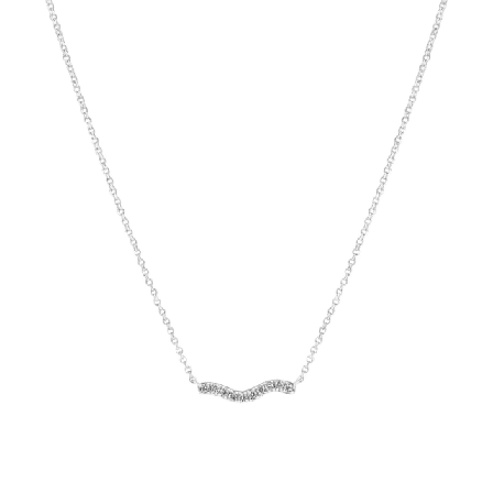 Sif Jakobs Jewellery Ellera Waves Necklace Halsband Dam Silver ONESIZE