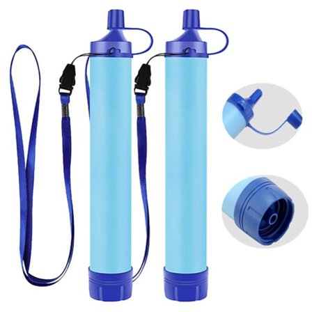 2/3/4-pakning med bærbart vannfilter – vannrenser for camping, fotturer, reiser og beredskap_sai