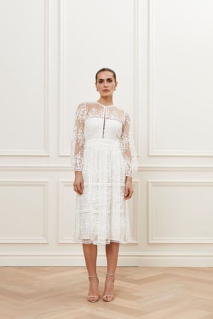 Malina Bridal - Emilia midi dress - S - Ivory
