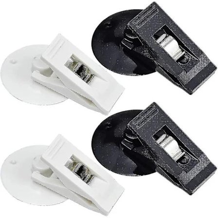 2 Stk. Parkeringsbillet Holder Med Sugekop, Notesblokholder, Plastikkortholder, Hvid / Sort, Bilrudeholder, Billetter, Klemmer F...