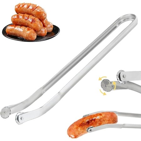Grillklype Lang Grillklype BBQ Rulle Pølseklype Pølserulle Med Ruller Grillutstyr Grillup Tilbehør