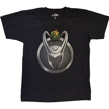 Marvel Comics Unisex T-Shirt: Loki Symbol (Large)