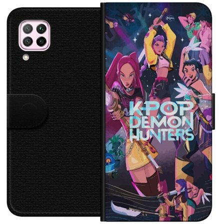 Kompatibel Tegnebogsetui til Huawei P40 lite Kpop Demon Hunters Fuld Hold Idol Kamp Scene Blades Magisk Kraft
