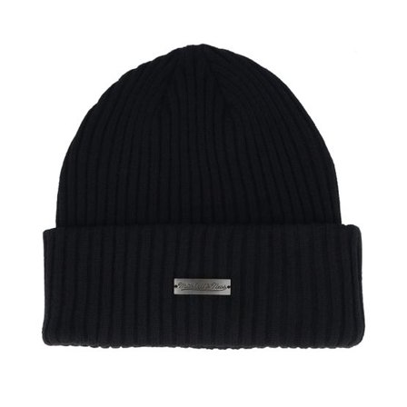 Mitchell & Ness - Svart cuff Beanie - Own Brand Metal Script Knit Black Cuff @ Hatstore