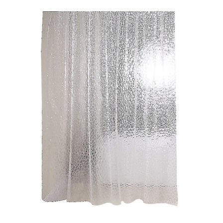 Klar duschdraperifoder Vattentät Transparent 3d Vatten Kvadrat Badrum Gardiner I 71tum X 79tum