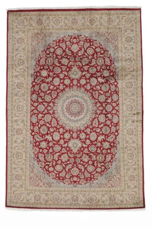 Medalionowy Tebriz Royal Dywan 200X293 Wełna