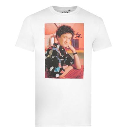 Saved By The Bell Mens Screech Powers T-shirt S Vit