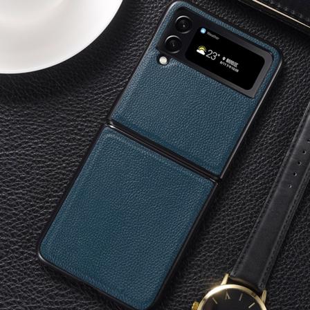 Phone Case I Äkta Läder För Samsung Galaxy Z Flip4 5g