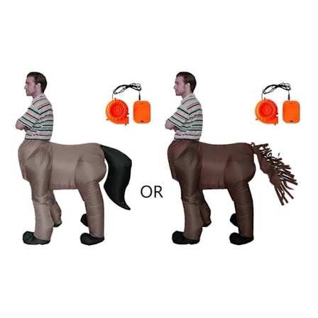 Halloween-asu aikuisille miehille Centaurus puhallettava hevosen vartalo ihmiskasvo Cospl Camel
