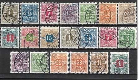 Danmark 1907 - Avisporto 1- 20 - Stemplet