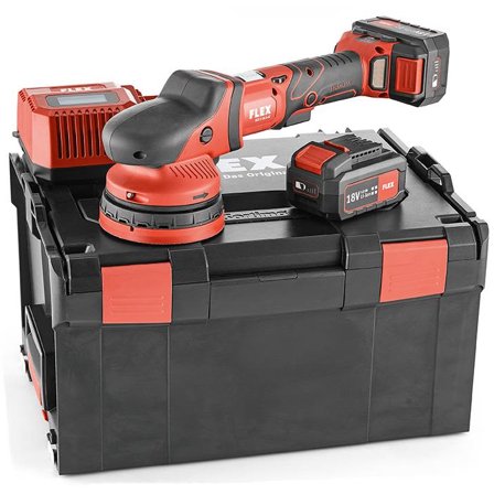 Flex XCE8 125 18.0-EC Set Polermaskin med batteri og lader, Maskiner