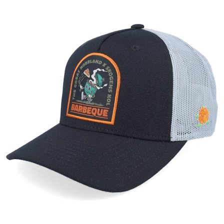SQRTN - Svart trucker Caps - Grillen Cap Black/Charcoal A-Frame Trucker @ Hatstore