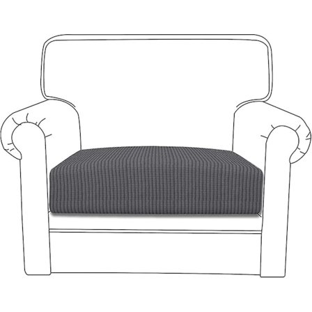 Venyttelytyynynpäällinen Jacquard-sohvatyynyn peite sohvan istuimen peite sohvan peitteet pölynkestävä huonekalujen suoja (1-paikkainen, valkoinen)