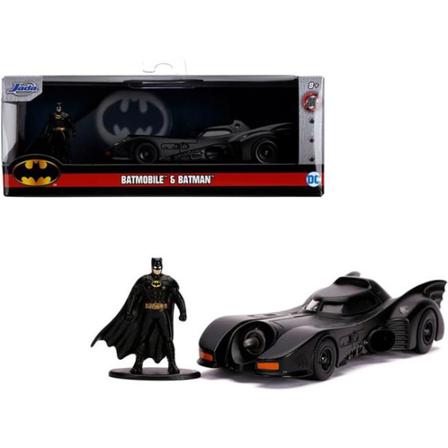 Batman Jada Bilar Cars Metall 1:32 Batmobile Short Wing + Figur
