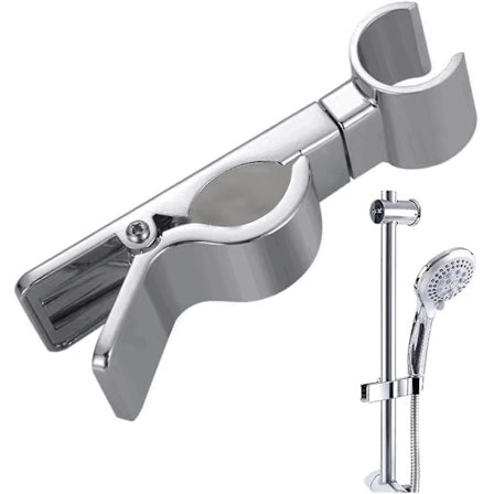 18-25mm Universal Dusjhodeholder, Dusjhodebrakett i ABS Krom, Ingen Boring, Justerbar