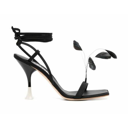 360Cashmere, High Heel Sandals Czarny, Kobieta, Rozmiar: 37 EU