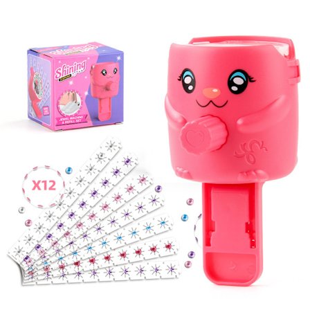 Hår Gem Stamp Børne Hårværktøj med 100 Rhinestones Hår Gem Maskine Hår Kit Bling Bling Glitter Hår Gem Maskine til Piger Mode Dekoration