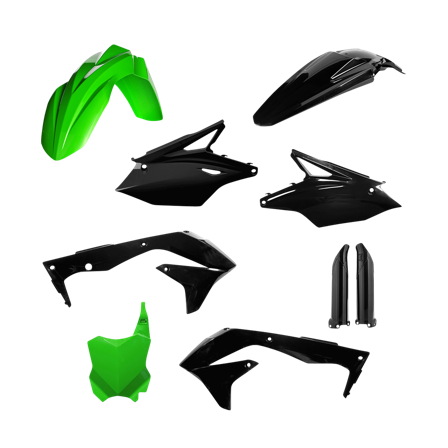 Kit Plastiche Completo Acerbis Nero-Verde - Kawasaki KX 450F 2016-2017