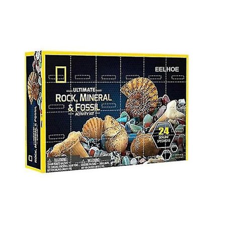 Julekalender Blind Box Julekalender Med 24 Sten Sten Opbevaringsgaveæske Uddannelsesmæssig Julegave Til Børn A