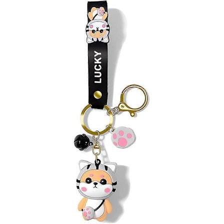 Tegneserie Shiba Inu Hund Nøgleringe Søde Dyr Metal Nøgleringe til Kvinder-killing