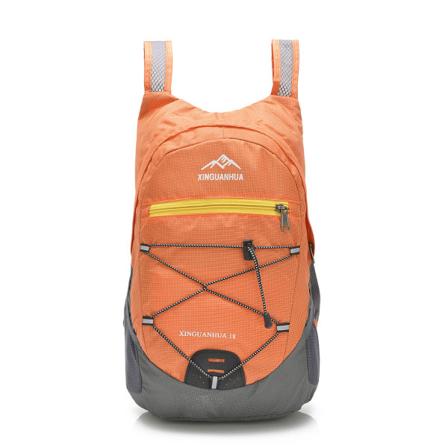 Naisten tyttöreppu olkalaukku koululaukku ulkokäyttöön taitettava 18L kevyt matkalaukku vedenpitävä yläkoulun koululaukku Orange 27*11*40cm
